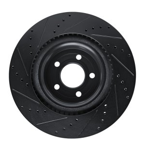 Ford Explorer Brake Rotor (1) - Front Right - R1 Concepts - Drilled & Slotted - Black - `20-`25 Ford Explorer Brake Rotor (1) - Front Right - R1 Concepts - Drilled & Slotted - Black - `20-`25